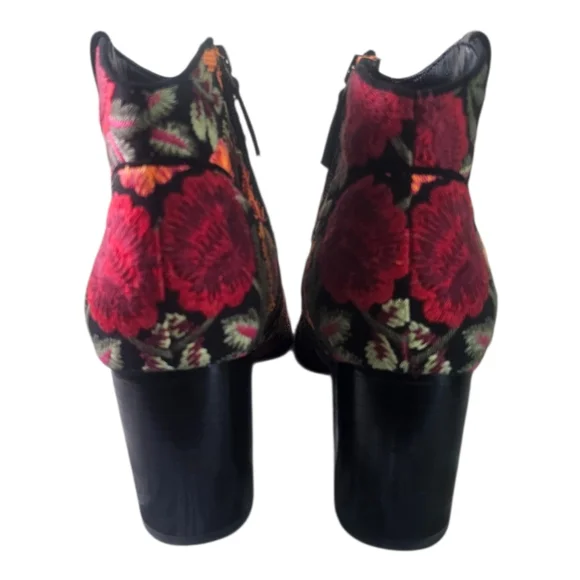 Crown Vintage Frankie Embroidered Open Toe Ankle Boot Shoe Size 11M - Picture 6 of 9